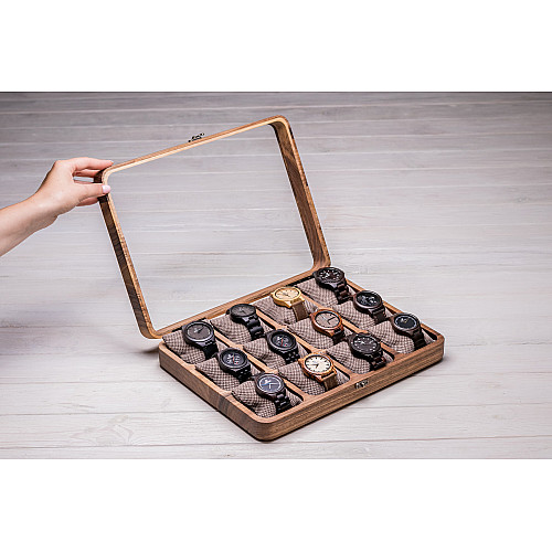 Бокс для зберігання наручних годинників ecoWalnut 7х35х26.5 см.