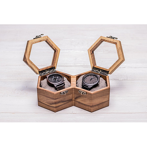 Коробочка-органайзер для хранения наручных часов ecoWalnut 7.8х18.8х10.9 см