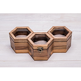 Шкатулка для зберігання наручних годинників ecoWalnut 7.8х27.1х14.1 см