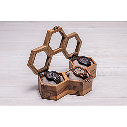 Шкатулка для зберігання наручних годинників ecoWalnut 7.8х27.1х14.1 см