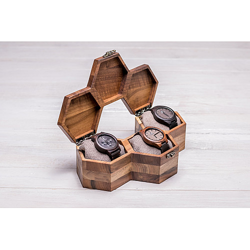 Деревянный органайзер для наручных часов ecoWalnut 7.3х27.1х14.1 см