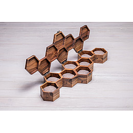 Шкатулка органайзер на 8 осередків ecoWalnut 7.3х59.7х18.8 см