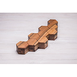 Сотова шкатулка для 9 годин ecoWalnut 7.3х59.7х18.8 см