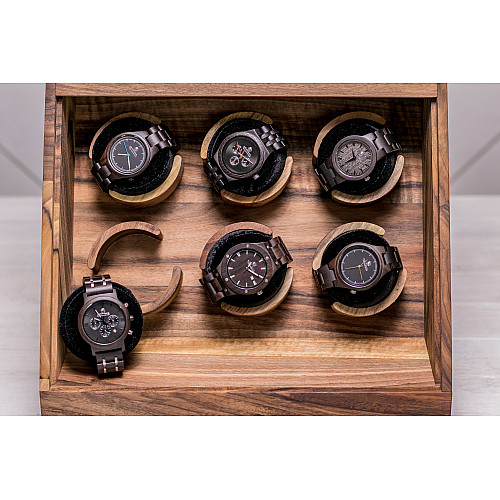 Органайзер с подушечками для часов Elite ecoWalnut 32.2х34.6х22.8 см