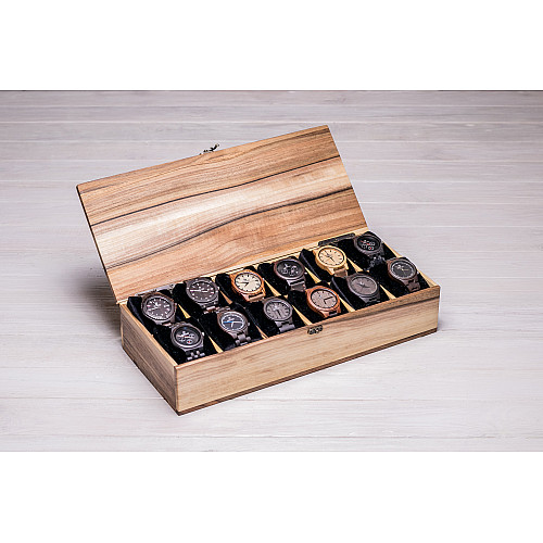 Дерев'яна коробочка для зберігання наручних годинників ecoWalnut 8.2х40.9х18 см