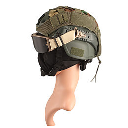 Тактичні окуляри захисна маска Solve з кріпленнями на каску з 3 змінними лінзами Койот