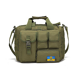 Велика дорожня тактична сумка для документів та ноутбука олива MOLLE Solve KT6003601