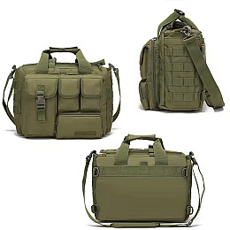 Велика дорожня тактична сумка для документів та ноутбука олива MOLLE Solve KT6003601