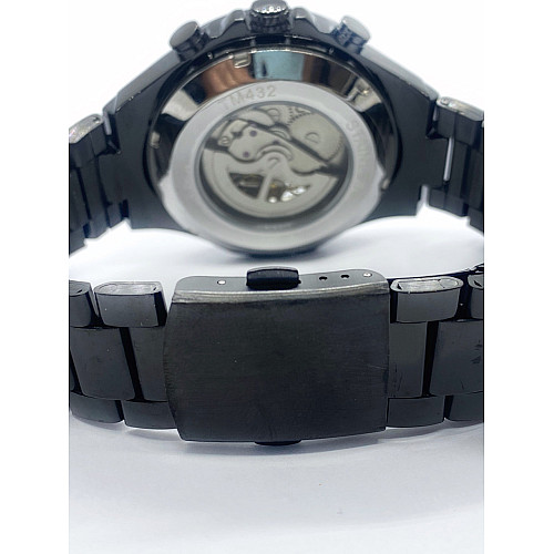 Часы мужские механические Winner Skeleton с автоподзаводом Черные с золотом (IBW903BY)