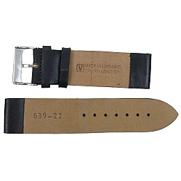 Ремешок для годинників з шкіри Mykhail Ikhtyar 22 мм Чорний (S639-22S black)