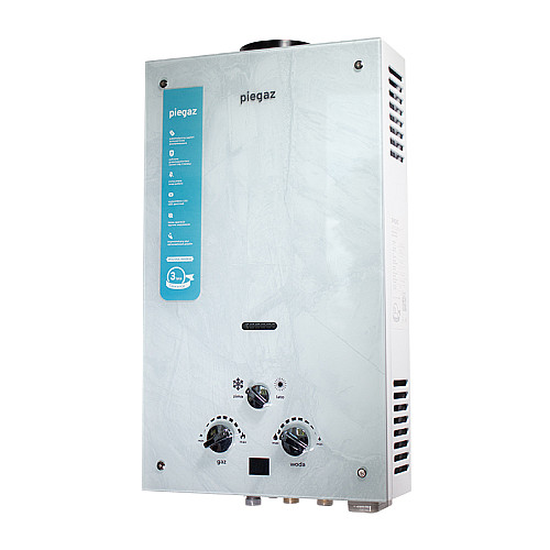 Газовий проточний водонагрівач Piegaz Afrodyta сірий мармур 59х34х15 см Сірий
