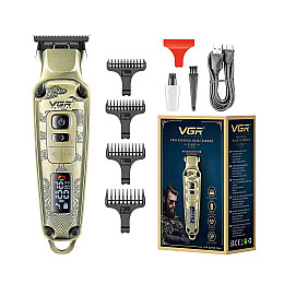 Машинка для стрижки волос VGR V-901 LED-дисплей акумуляторна 1600mAh 5W Gold (3_05172)