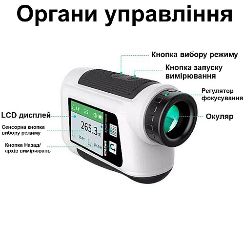Лазерний далекомір Sndway 1500 метрів з LCD екраном Nohawk NP-1500А 10 режимів (100993)