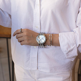 Наручні годинники жіночі Geneva 42 мм Silver (194)