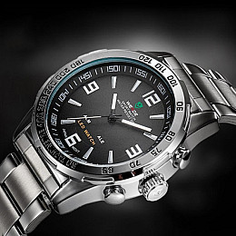 Наручні годинники чоловічі Weide Standart Silver Сріблястий (991)