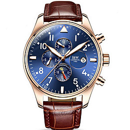 Наручні годинники чоловічі Carnival Grand Brown Золотий (1234)