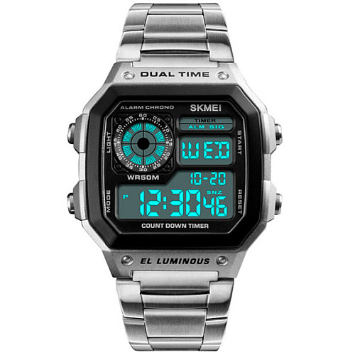 Наручні годинники чоловічі Skmei Ripple Silver 1335S Сріблястий (1540)