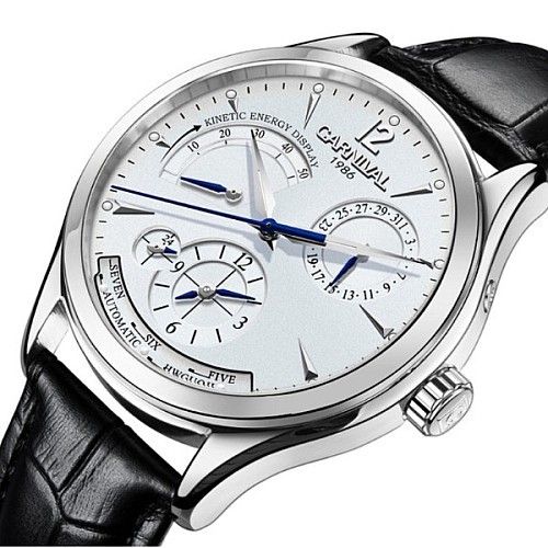 Наручні годинники чоловічі Carnival Kinetic Хром (1941)