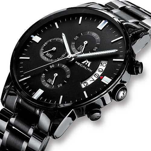 Наручні годинники чоловічі Megalith Super Чорний (1968)