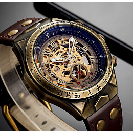 Наручные часы мужские Winner Status New Золотой (2108)