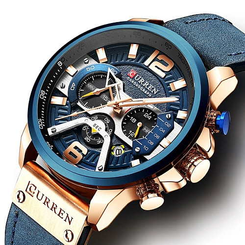 Наручні годинники чоловічі Curren Toronto Золотий (2188)