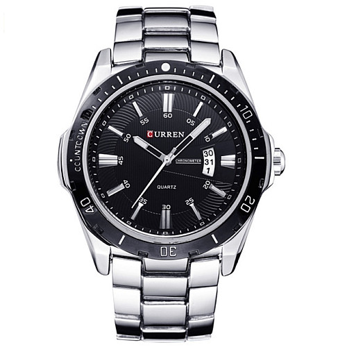 Наручні годинники чоловічі Curren Quartz Сріблястий (2336)