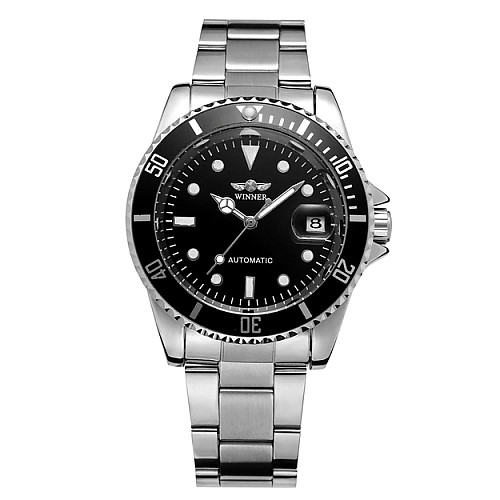 Наручні годинники чоловічі Winner Basel Сріблястий (2361)