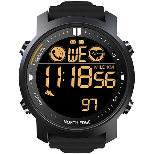 Наручні годинники чоловічі North Edge Laker Black 5BAR Чорний (2704)