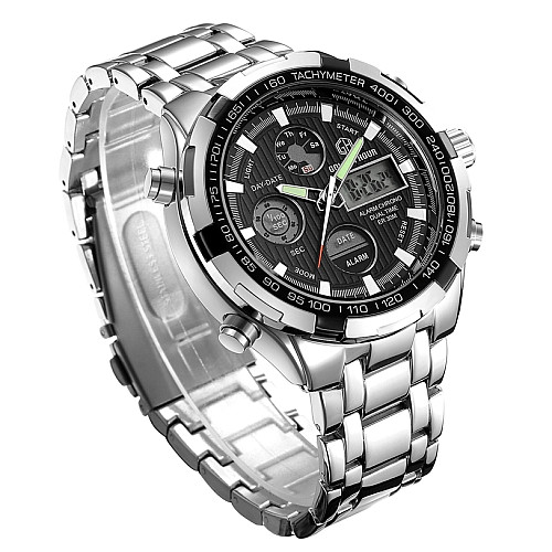 Наручні годинники чоловічі GOLDENHOUR Titan Сріблястий (2706)