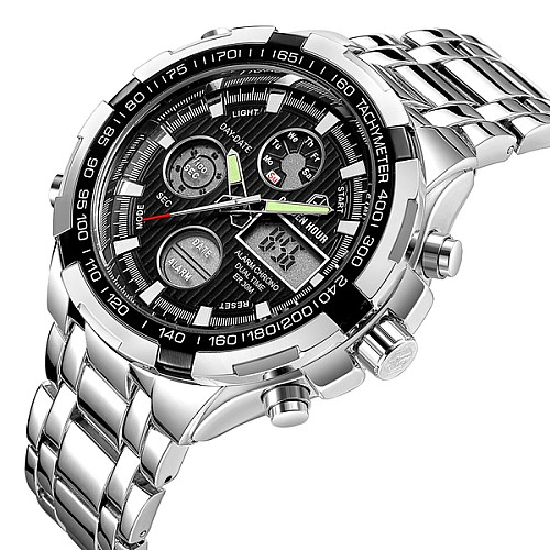 Наручні годинники чоловічі GOLDENHOUR Titan Сріблястий (2706)