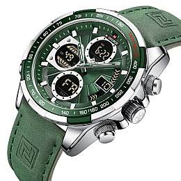 Наручные часы мужские NaviForce Fly ArmyGreen Серебристый (2743)