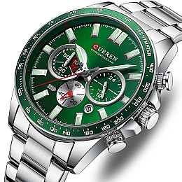 Наручні годинники чоловічі Curren Diablo Сріблястий (2823)