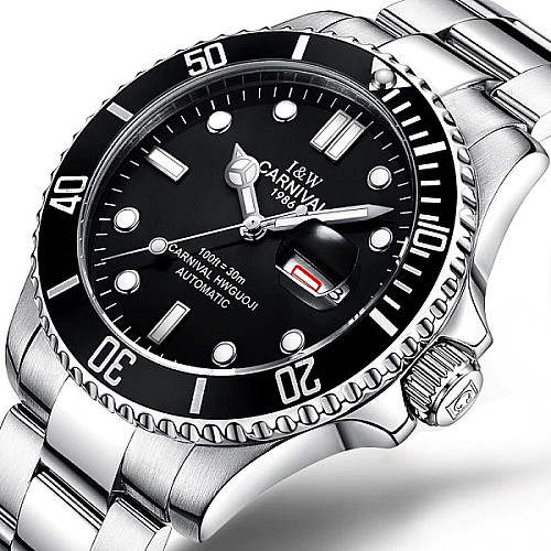 Наручні годинники чоловічі Carnival Patent Сріблястий (2831)