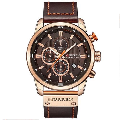 Наручні годинники чоловічі Curren BigBoss Золотий (2850)
