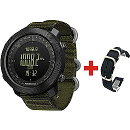 Наручні годинники чоловічі з компасом North Edge Apache Green 5BAR Чорний (2860)