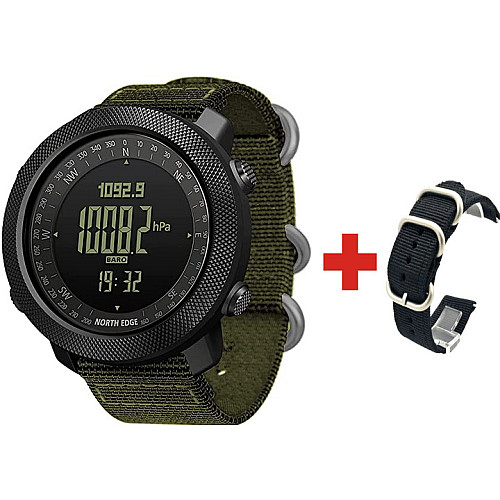 Наручні годинники чоловічі з компасом North Edge Apache Green 5BAR Чорний (2860)