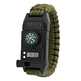 Наручні годинники чоловічі з компасом BESTA Band 6в1 Чорний (2888)