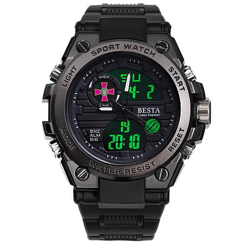 Наручные часы мужские BESTA Tattoo ЗСУ Черный (2978)