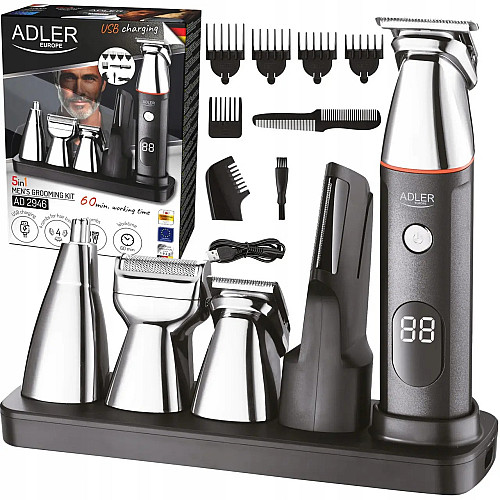 Набор для стрижки волос Adler AD 2946 5в1 Вlack