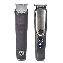Беспроводная машинка для стрижки волос VGR V-105 триммер для усов и бороды с насадками 5в1 Черный (2104618351)