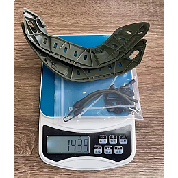 Кріплення рейкове на бронешолом No Brand Mich2000 195х65х25 мм Оливковий (2431302123)