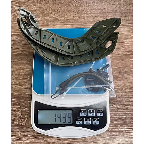 Кріплення рейкове на бронешолом No Brand Mich2000 195х65х25 мм Оливковий (2431302123)