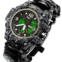 Часы наручные мужские BESTA Life Pro с компасом Серый