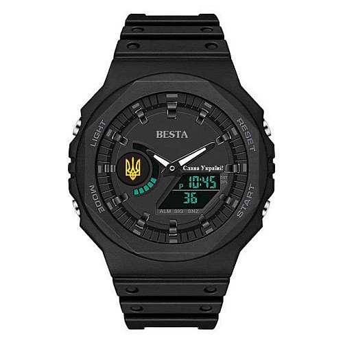 Часы мужские водостойкие тактические BESTA Jocker UA Black