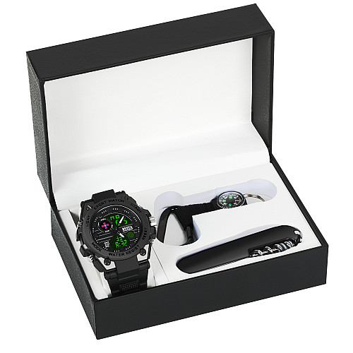 Подарковий набір BESTA Box Tattoo ЗСУ Set з компасом Чорний (3366)