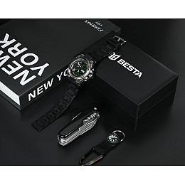 Подарковий набір BESTA Box Tattoo ЗСУ Set з компасом Чорний (3366)