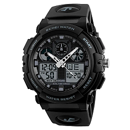 Годинники наручні Skmei 1270 1270BK Black (17101-hbr)