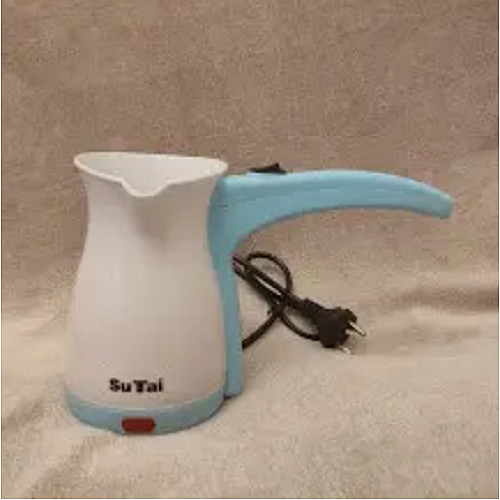Електрична кавоварка-турка SuTai ST-003 0.8 л Біло-блакитна (30151346А)