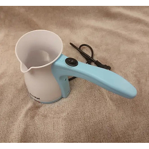 Електрична кавоварка-турка SuTai ST-003 0.8 л Біло-блакитна (30151346А)