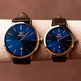 Наручні годинники Shengke Uni Couple Золотистий 2 шт (3372)